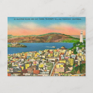 Alcatraz Coit Tower San Francisco Postkarte
