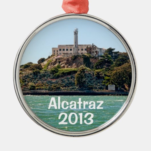 Alcatraz-Feiertagsornament Ornament Aus Metall (Vorne)