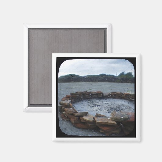 Alcatraz Fire Pit Magnet (Vorderseite/Rückseite)