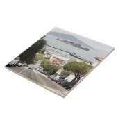 Alcatraz Gefängnis angesehen von San Francisco Fliese (Seite)