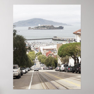 Alcatraz-Gefängnis aus San Francisco Poster