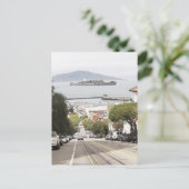 Alcatraz-Gefängnis aus San Francisco Postkarte (Stehend Vorderseite)