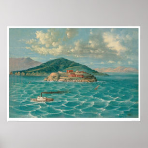 Alcatraz in der Bucht von San Francisco (1856A) Poster