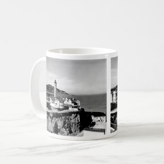 Alcatraz Insel-Leuchtturm Kaffeetasse (Vorderseite Links)