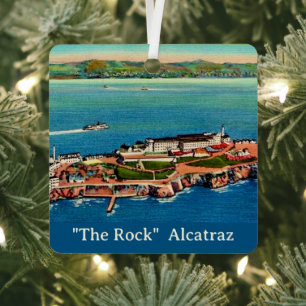 Alcatraz-Insel-Postkarte Ornament Aus Metall