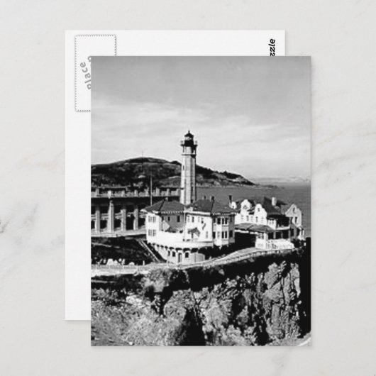 Alcatraz Island Lighthouse Postkarte (Vorne/Hinten)