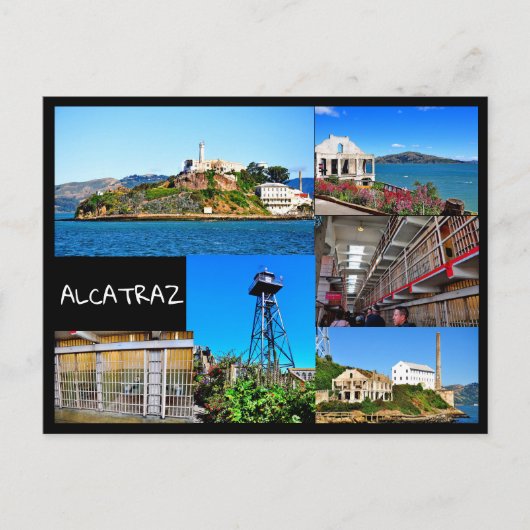 ALCATRAZ ISLAND SAN FRANCISCO CALIFORNIA POSTCARD POSTKARTE (Vorderseite)