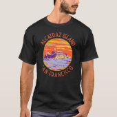 Alcatraz Island San Francisco Distressed Circle T-Shirt (Vorderseite)