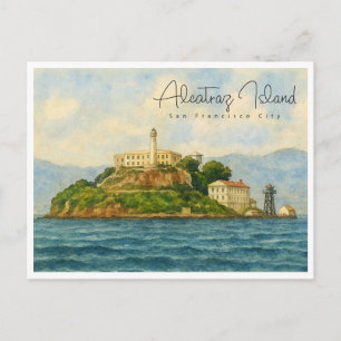 Alcatraz Island – San Francisco Reiseziel Feiertagspostkarte