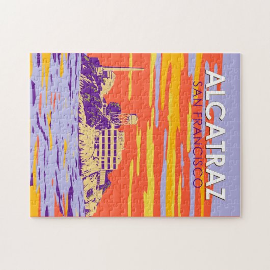 Alcatraz Island San Francisco Vintage Puzzle (Horizontal)