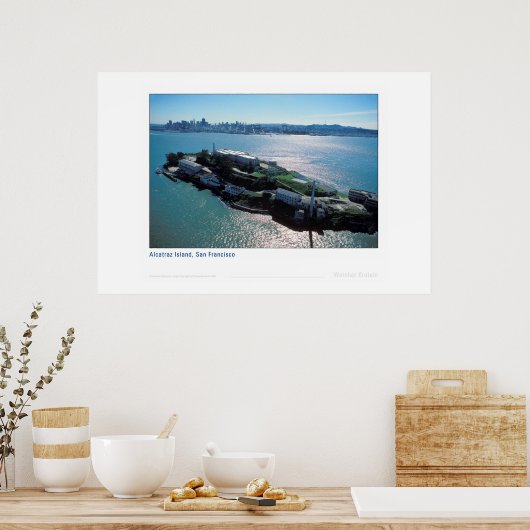 Alcatraz mit Stadt Poster (Küche)