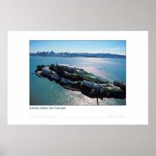 Alcatraz mit Stadt Poster