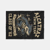 Alcatraz Penitentiary Swim Team Fleecedecke (Vorderseite (Horizontal))