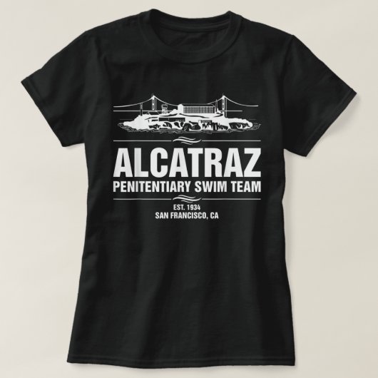 Alcatraz Penitentiary Swim Teamhirt Gefangener T-Shirt (Design vorne)