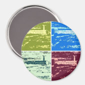 Alcatraz Pop Art Magnet (Vorderseite/Rückseite)