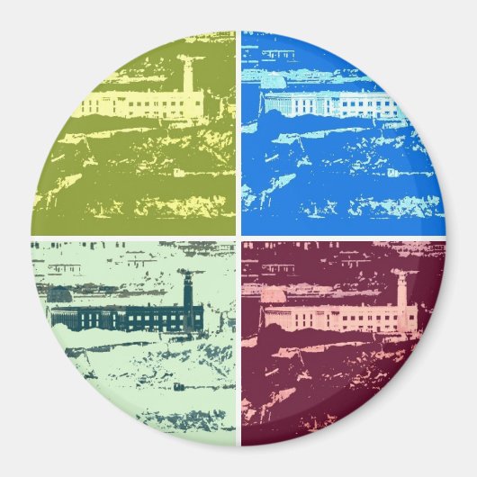 Alcatraz Pop Art Magnet (Vorne)