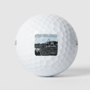 Alcatraz Prison B&W Golfball