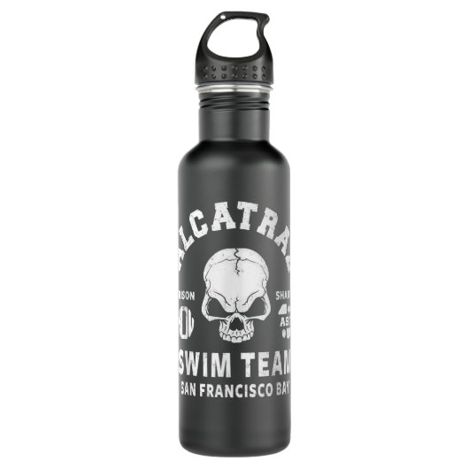 Alcatraz Prison Clothing - Alcatraz Swim Team Edelstahlflasche (Vorderseite)