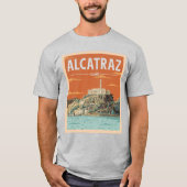 Alcatraz Prison Travel Poster T-Shirt (Vorderseite)