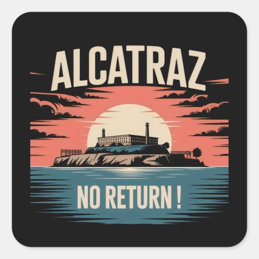 Alcatraz. Quadratischer Aufkleber (Vorderseite)