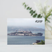 Alcatraz RSVP Karte (Stehend Vorderseite)