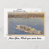 Alcatraz, San Francisco, Kalifornien. Postkarte (Vorne/Hinten)