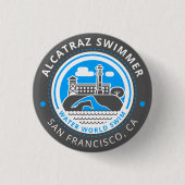 Alcatraz Schwimmerknopf Button (Vorderseite)