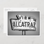 Alcatraz Sign Postcard Postkarte (Vorne/Hinten)