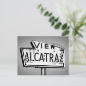 Alcatraz Sign Postcard Postkarte (Stehend Vorderseite)