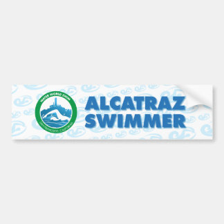 Alcatraz Swimmer Bumper Sticker Autoaufkleber