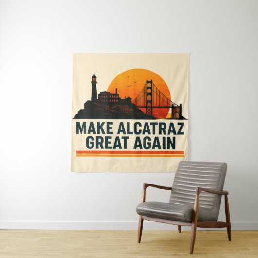 Alcatraz wieder großartig machen wandteppich (Beispiel)