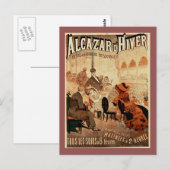 Alcazar d'hiver Vintages Pariser Café Postkarte (Vorne/Hinten)