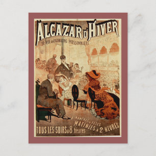 Alcazar d'hiver Vintages Pariser Café Postkarte