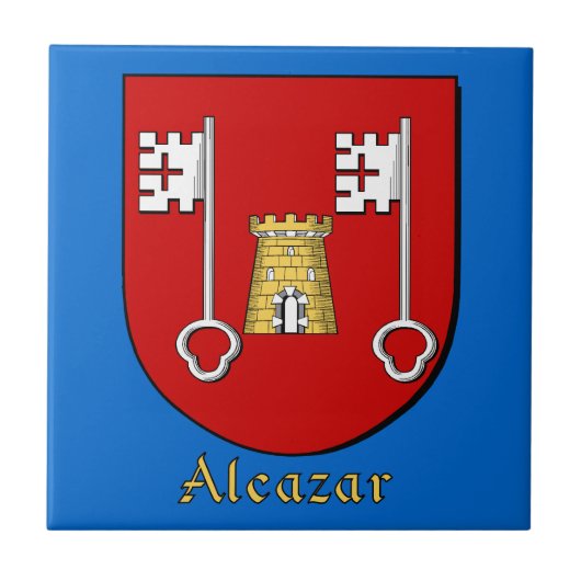 Alcazar-Familienschild Fliese (Vorderseite)