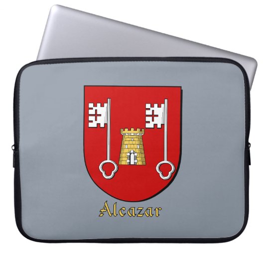 Alcazar-Familienschild Laptopschutzhülle (Vorderseite)