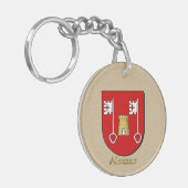 Alcazar Historischer Schild mit spanischer Flagge Schlüsselanhänger (Vorderseite links)