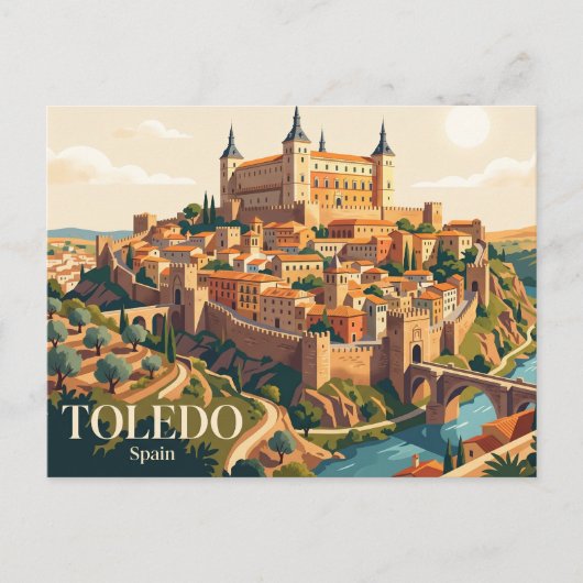 Alcazar von Toledo Spanien Postkarte (Vorderseite)