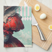 Alce im Wunderland Königin des Herzens Geschirrtuch (Viertel Falte)