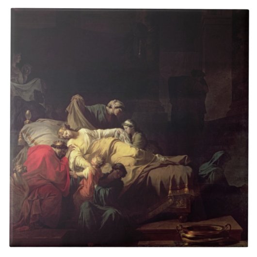 Alcestis opfert sich, um ihre Ehemann Anzeige zu Fliese (Vorderseite)