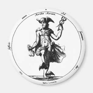 Alchemical Mercury und Caduceus Magnet
