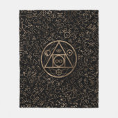 Alchemical Muster 2 des Steinsymbols des Fleecedecke (Vorderseite)