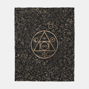 Alchemical Muster 2 des Steinsymbols des Fleecedecke