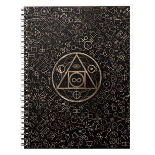 Alchemical Muster 2 des Steinsymbols des Notizblock