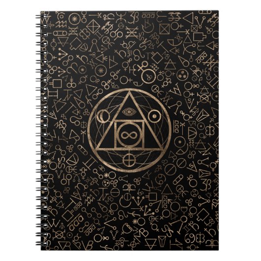 Alchemical Muster 2 des Steinsymbols des Notizblock (Vorderseite)