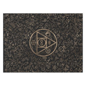 Alchemical Muster 2 des Steinsymbols des Tischdecke (Vorderseite (Horizontal))