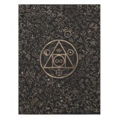 Alchemical Muster 2 des Steinsymbols des Tischdecke (Vorderseite)