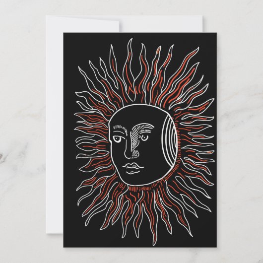 Alchemical Sun Blank Greycard Feiertagskarte (Vorderseite)