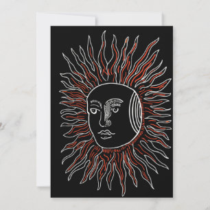 Alchemical Sun Blank Greycard Feiertagskarte