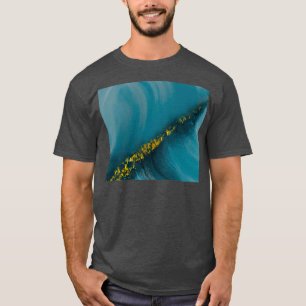 Alchemie abstrakter Damm blau T-Shirt