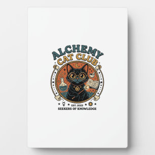 Alchemie-Katze Katzenliebhaber-Geschenk - Alchemie Fotoplatte